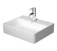 Duravit DuraSquare lave-mains rectifié sans trop-plein 1 trou de robinet 45x35cm avec valve d’évacuation et cache en céramique blanc 732450071