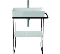 Duravit DuraSquare console en métal 0031014600 sur pied, sur lavabo 235360, noir mat