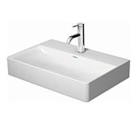 Duravit DuraSquare sol match0 2356600014 60x40cm, sans trop-plein, avec plage de robinetterie, 2 trous pour robinetterie, blanc