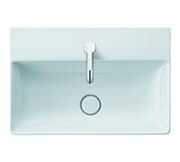 Duravit DuraSquare sol match0 2356600071 60x40cm, sans trop-plein, avec 2000 robinetterie, trou pour robinetterie blanc
