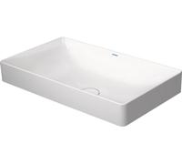 Duravit DuraSquare vasque à poser, 60x34,5cm, sans trou pour robinet, sans trop-plein, paroi arrière vitrifiée, polie, 2355600000, Couleur: Blanc