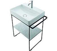 Duravit DuraSquare lavabo pour meuble 2353500041 50 x 47 cm, sans trop-plein, avec 2000 robinetterie, trou robinetterie blanc