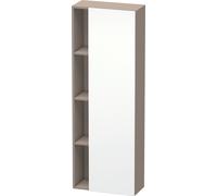 Duravit DuraStyle Armoire haute 1238, 1 porte battante, charnières à droite, hauteur : 1400mm, profondeur : 240mm, DS1238R1843, Couleur: Blanc mat / Basalte mat