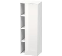 Duravit DuraStyle Armoire haute 1239, 1 porte battante, charnières à droite, hauteur : 1400mm, profondeur : 360mm, DS1239R2218, Couleur: Décor Blanc Brillant / Décor Blanc Mat / Décor Blanc Mat