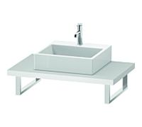 Console Duravit DuraStyle pour lavabos Ã poser et Ã encastrer, Ã©paisseur du plateau 45mm, dimensions 2000x550mm, avec 1 dÃ©coupe, Couleur (avant/corps): DÃ©cor blanc mat - DS102C01818-2000