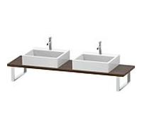 Duravit DuraStyle DS105C02121 pour Aufsatzbecken , 2 découpes, épaisseur 3 cm, noyer foncé