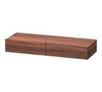 Duravit DuraStyle étagère tiroir DS827107979 120 x 44 cm, 2 tiroirs, noyer naturel, avec support console