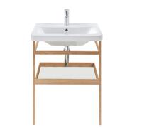 Duravit DuraStyle - Handtuchhalter mit Ablage 440 x 740 x 805 mm graphit matt / nussbaum massiv