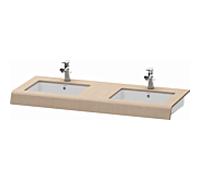 Duravit DuraStyle lavabo console DS829C07575 55x80x10cm, 2 découpes, Leinen