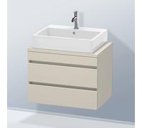 Duravit DuraStyle vasque DS530609191 70 x 47,8 cm, taupe, pour console, 2 tiroirs