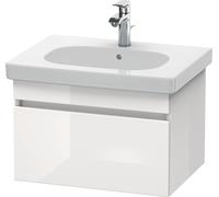 Duravit DuraStyle meuble sous-lavabo mural 6383, 1 tiroir, 600mm, pour D-Code, DS638302218, Couleur: Décor Blanc Brillant / Décor Blanc Mat / Décor Blanc Mat