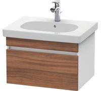 Duravit DuraStyle meuble sous-lavabo mural 6383, 1 tiroir, 600mm, pour D-Code, DS638307918, Couleur: Décor Naturel Noyer / Décor Blanc Mat