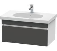 Duravit DuraStyle meuble sous-lavabo mural 6384, 1 tiroir, 800mm, pour D-Code, DS638404918, Couleur: Décor Graphite Mat / Blanc Mat Décor Mat