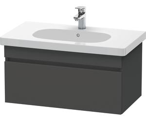 Duravit DuraStyle meuble sous-lavabo mural 6384, 1 tiroir, 800mm, pour D-Code, DS638404949, Couleur: Décor graphite mat