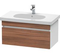 Duravit DuraStyle meuble sous-lavabo mural 6384, 1 tiroir, 800mm, pour D-Code, DS638407918, Couleur: Décor Naturel Noyer / Décor Blanc Mat