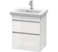 Duravit DuraStyle meuble sous-lavabo mural 6403, 2 tiroirs, 500mm, pour DuraStyle, DS640301843, Couleur: Blanc mat / Basalte mat
