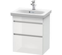 Duravit DuraStyle meuble sous-lavabo mural 6403, 2 tiroirs, 500mm, pour DuraStyle, DS640302218, Couleur: Décor Blanc Brillant / Décor Blanc Mat / Décor Blanc Mat