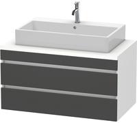 Duravit DuraStyle vasque DS531904918 100 x 54,8 cm, graphite mat / blanc mat, pour console, 2 tiroirs