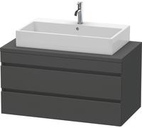 Duravit DuraStyle vasque DS531904949 100 x 54,8 cm, graphite mat, pour console, 2 tiroirs