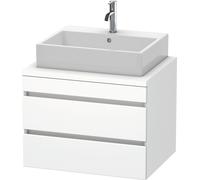 Duravit DuraStyle vasque DS531601818 70 x 54,8 cm, blanc mat, pour console, 2 tiroirs