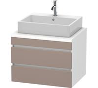 Duravit DuraStyle meuble sous-lavabo pour console, 2 tiroirs, 700mm, DS531604318, Couleur: Basalte Matt / Blanc Matt