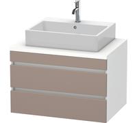 Duravit DuraStyle meuble sous-lavabo pour console, 2 tiroirs, 800mm, DS531704318, Couleur: Basalte Matt / Blanc Matt