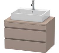 Duravit DuraStyle meuble sous-lavabo pour console, 2 tiroirs, 800mm, DS531704343, Couleur: Décor basalte mat
