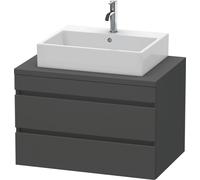 Duravit DuraStyle vasque DS531704949 80 x 54,8 cm, graphite mat, pour console, 2 tiroirs