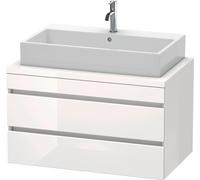 Duravit DuraStyle meuble sous-lavabo pour console, 2 tiroirs, 900mm, DS531802222, Couleur: Décor blanc brillant