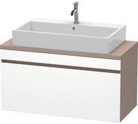 Duravit DuraStyle vasque DS530401843 100 x 47,8 cm, blanc mat / basalte mat, pour console, coulissant 2000