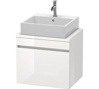 Duravit DuraStyle vasque match0 DS530004918 60 x 47,8 cm, graphite mat / blanc mat, pour console, coulissant 2000