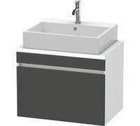 Duravit DuraStyle vasque DS530104918 70 x 47,8 cm, graphite mat / blanc mat, pour console, coulissant 2000