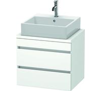 Duravit DuraStyle meuble sous-lavabo pour console compacte, 2 tiroirs, 600mm, DS530501818, Couleur: Blanc Matt / Blanc Matt