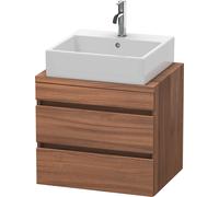 Duravit DuraStyle meuble sous-lavabo pour console compacte, 2 tiroirs, 600mm, DS530507979, Couleur: Décor noyer naturel
