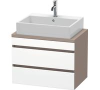 Duravit DuraStyle vasque DS530601843 70 x 47,8 cm, blanc mat / basalte mat, pour console, 2 tiroirs