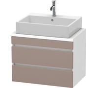 Duravit DuraStyle vasque DS530604318 70 x 47,8 cm, basalte mat / blanc mat, pour console, 2 tiroirs