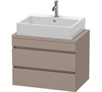 Duravit DuraStyle meuble sous-lavabo pour console compacte, 2 tiroirs, 700mm, DS530604343, Couleur: Décor basalte mat