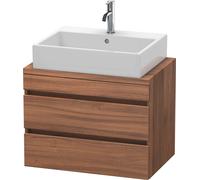 Duravit DuraStyle meuble sous-lavabo pour console compacte, 2 tiroirs, 700mm, DS530607979, Couleur: Décor noyer naturel