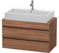 Duravit DuraStyle meuble sous-lavabo pour console compacte, 2 tiroirs, 900mm, DS530807979, Couleur: Décor noyer naturel