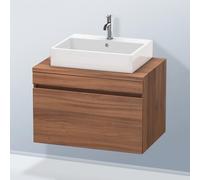 Duravit DuraStyle vasque match0 DS531207943 80 x 54,8 cm, noyer naturel / basalte mat, pour console, coulissant 2000
