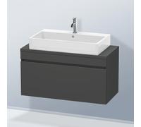 DURAVIT DuraStyle - Meuble sous lavabo pour plan de toilette Compact avec 1 tiroir 1000x512x478mm graphite mat/basalte mat