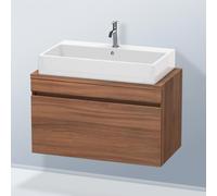 DURAVIT DuraStyle - Meuble sous lavabo pour plan de toilette Compact avec 1 tiroir 900x512x478mm noyer naturel/basalte mat
