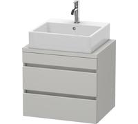 DURAVIT DuraStyle - Meuble sous lavabo pour plan de toilette Compact avec 2 tiroirs 700x512x478mm gris béton mat/basalte mat