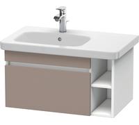 Duravit DuraStyle vasque match0 DS639404318 73 x 44,8 cm, vasque à gauche, basalte mat / blanc mat, coulissant 2000