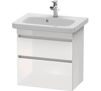 Duravit Vasque DuraStyle DS647902222 58 x 36,8 cm blanc brillant, 2 tiroirs, suspendue