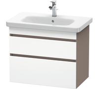 Duravit DuraStyle vasque DS648101843 73 x 44,8 cm, blanc mat / basalte mat, 2 tiroirs, suspendu
