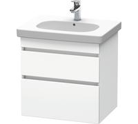 Duravit DuraStyle meuble sous-lavabo suspendu 6483, 2 tiroirs, 600mm, pour D-Code, DS648301818, Couleur: Blanc Matt / Blanc Matt