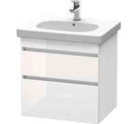 Duravit DuraStyle meuble sous-lavabo suspendu 6483, 2 tiroirs, 600mm, pour D-Code, DS648302218, Couleur: Décor Blanc Brillant / Décor Blanc Mat / Décor Blanc Mat