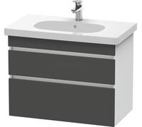 Duravit DuraStyle vasque DS648404918 80 x 45,3 cm, graphite mat / blanc mat, 2 tiroirs, suspendu