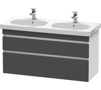 Duravit DuraStyle meuble sous-lavabo suspendu 6486, 2 tiroirs, 1200mm, pour D-Code, DS648604918, Couleur: Décor Graphite Mat / Blanc Mat Décor Mat